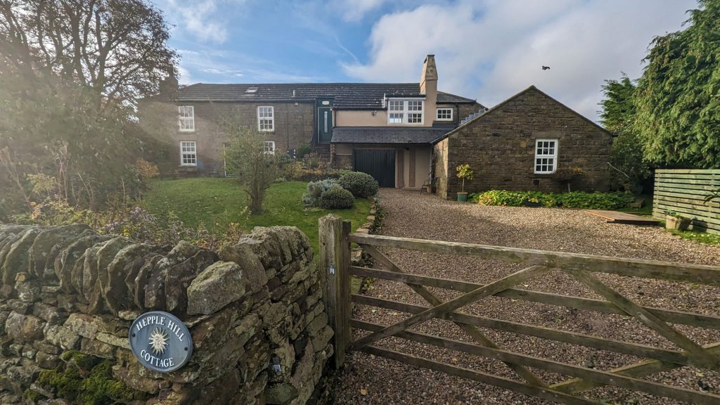 View of Hepple Hill Cottage from the gate