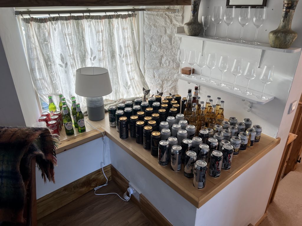 Lots of drink for open house at Hepple Hill