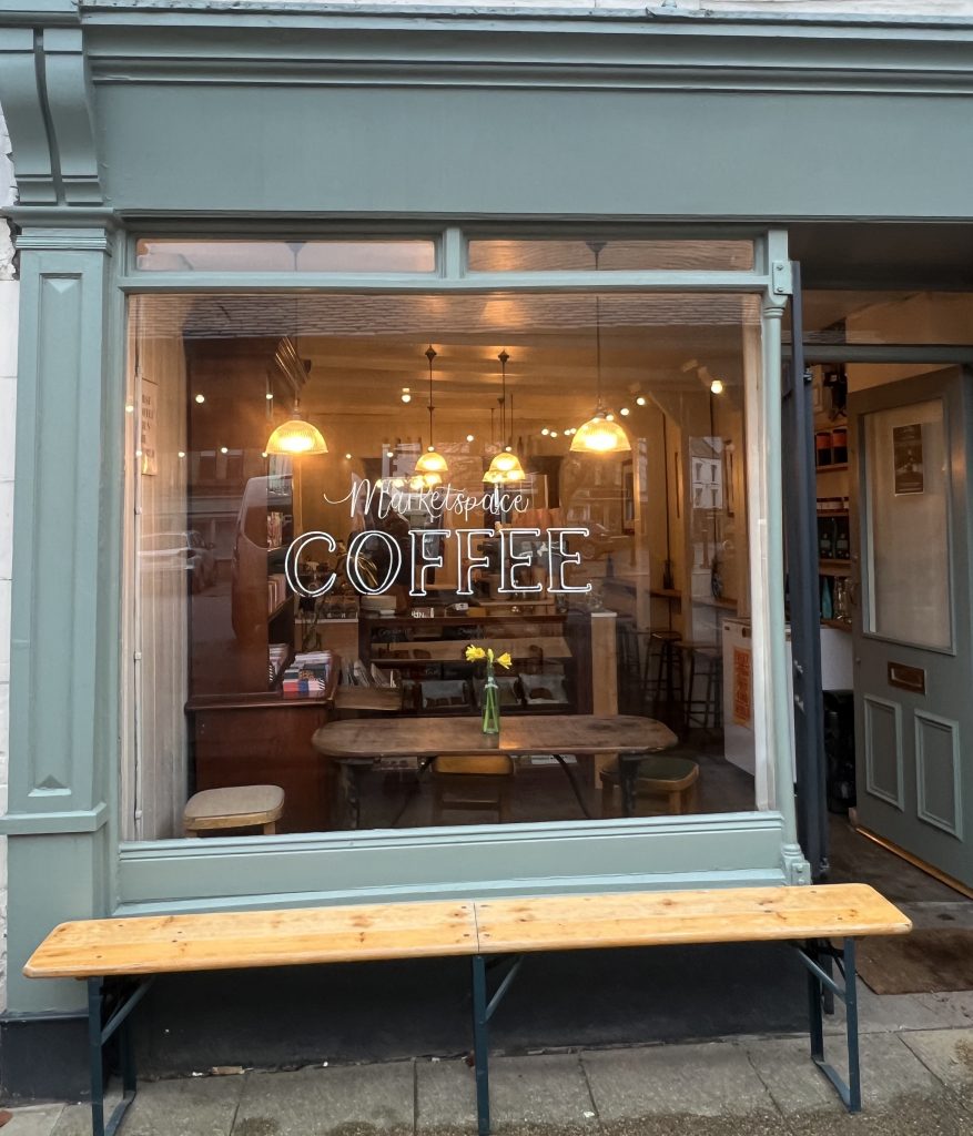 Identify window of Marketplace Coffee Shop