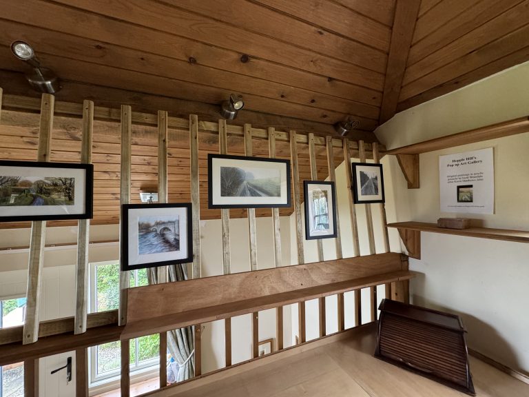 Pop up art gallery at Hepple Hill
