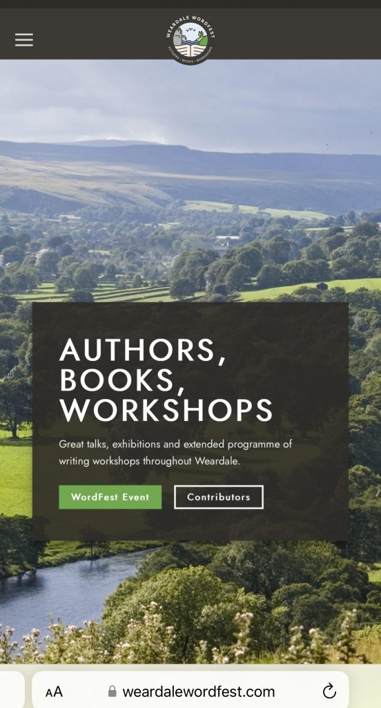 Weardale Wordfest website information