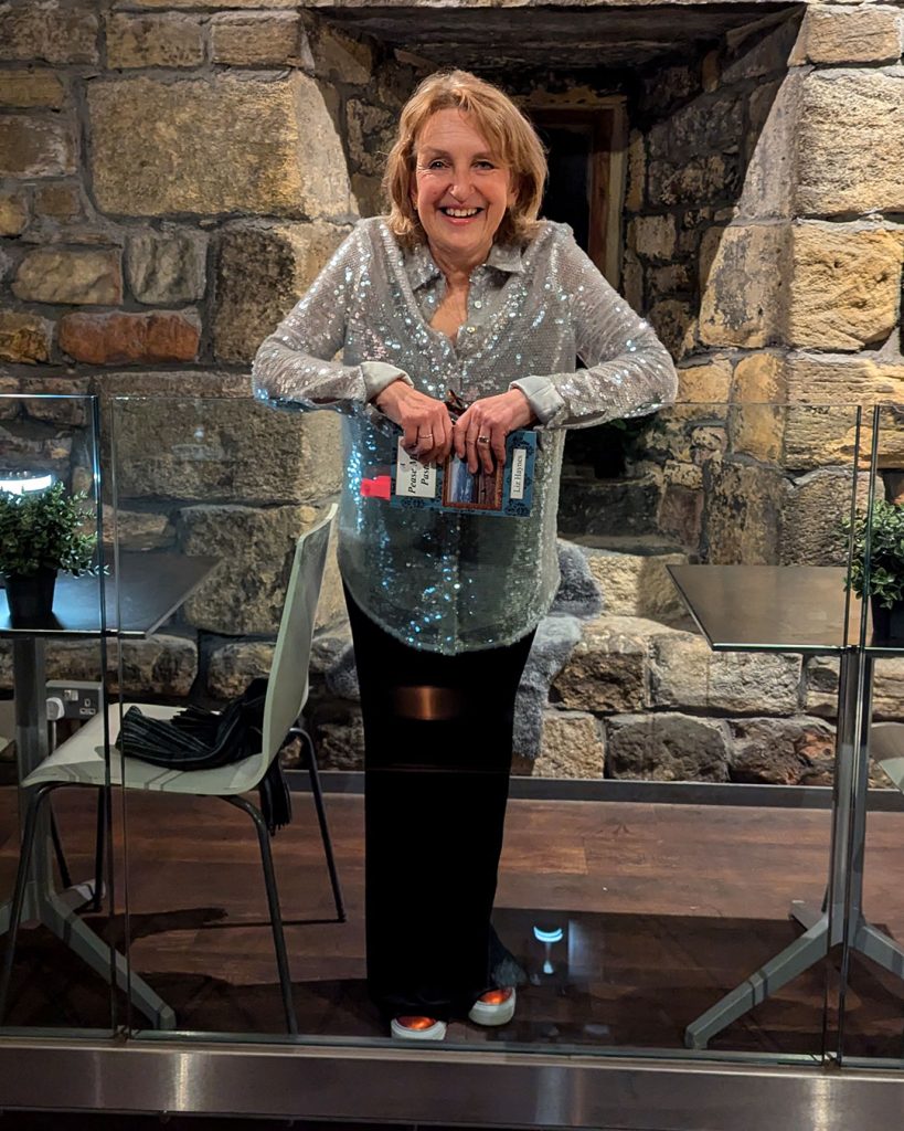 Poet LIz Haynes at the Pele Tower book launch